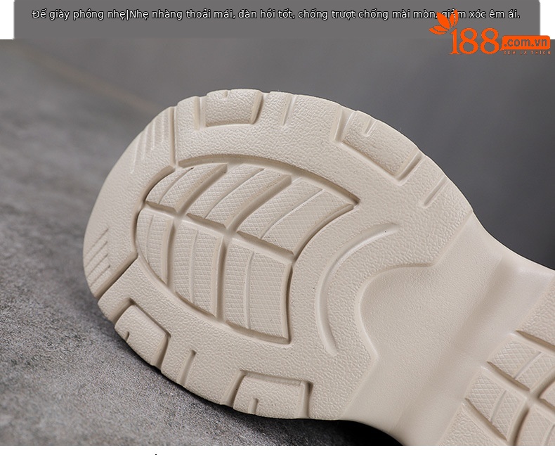 Giày sneaker nữ đế dày phong cách retro da bò — xanh lá cây chi tiết 7