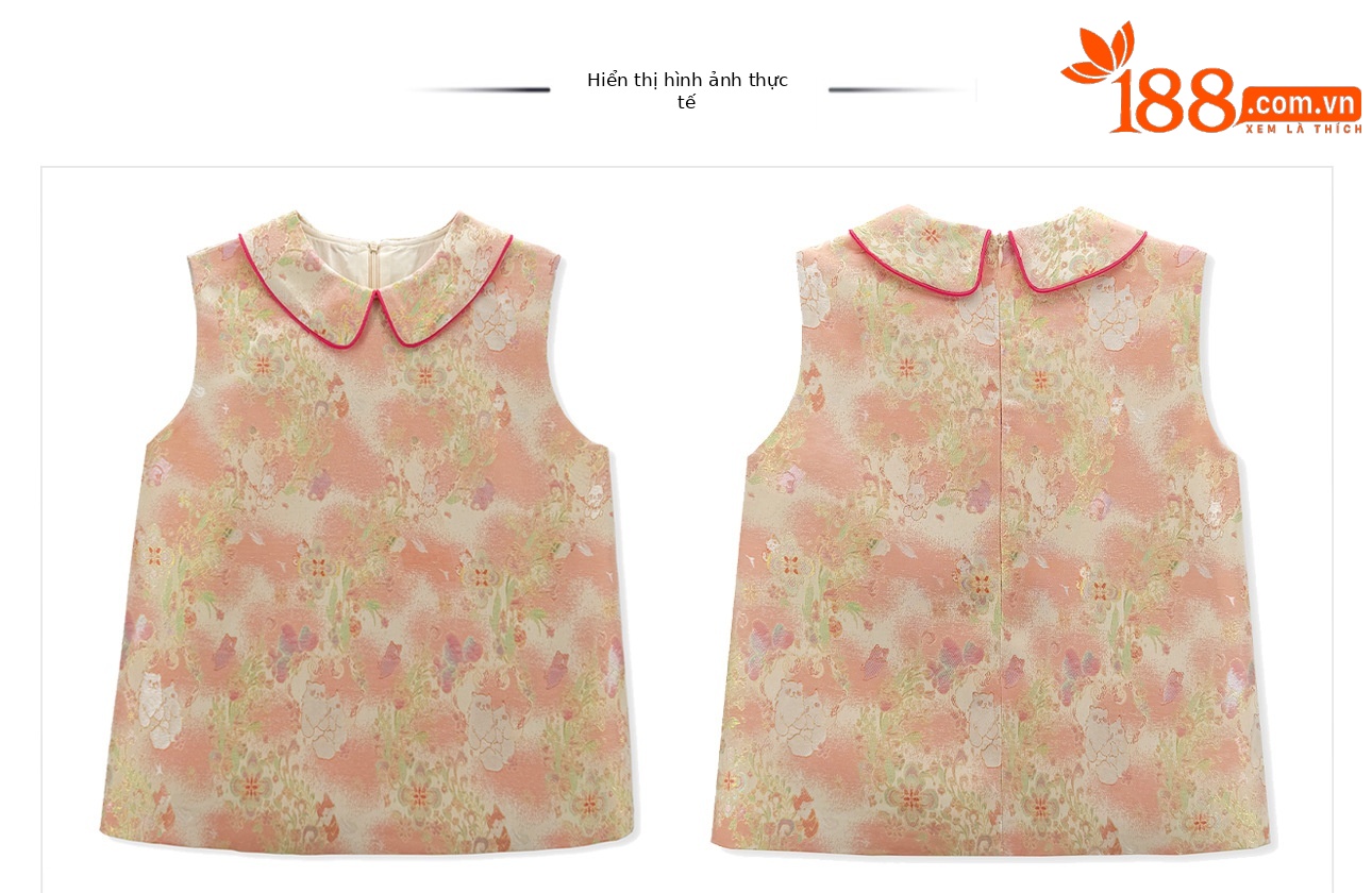 Bộ áo gile + chân váy nữ phong cách Trung Hoa mới, chất liệu jacquard cao cấp, form thắt eo thanh lịch — Áo khoác Carmine, Trang phục [Áo khoác màu hồng+váy đỏ], Màu đỏ nửa váy chi tiết 11