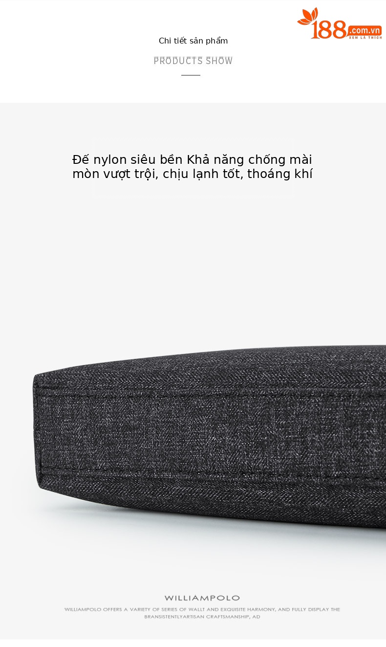 Túi đeo chéo nam vải canvas phong cách thời trang chi tiết 15