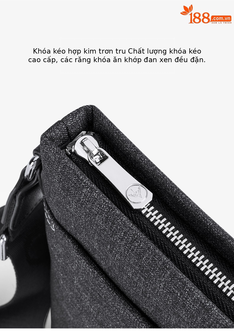 Túi đeo chéo nam vải canvas phong cách thời trang chi tiết 16