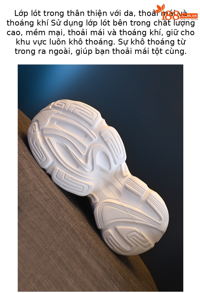 Giày sneaker nữ đế dày chunky lưới thoáng khí tăng chiều cao — Xám tím chi tiết 9