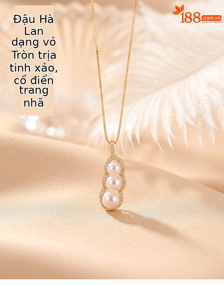 Mặt dây chuyền bạc S925 đính ngọc trai nước ngọt tự nhiên dạng pod — Các kiểu bạc (bao gồm chuỗi) chi tiết 1