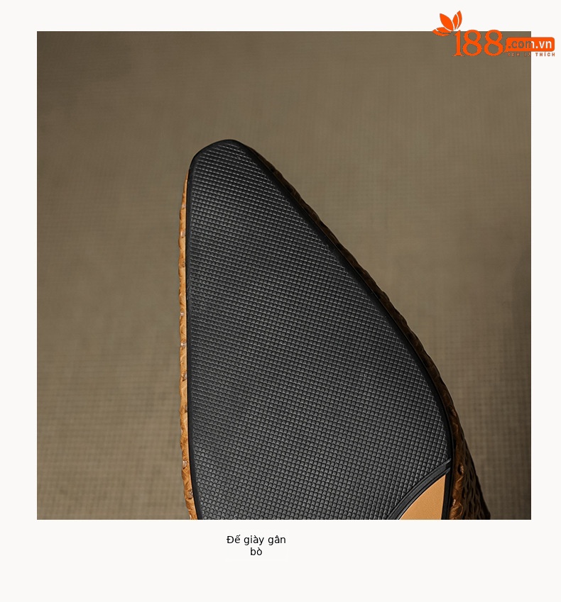 Sandal nữ da bò dệt mũi kín gót thô cao 6 cm phong cách công sở — đen chi tiết 23