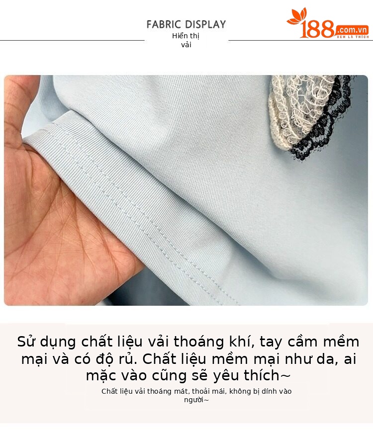 Áo thun nữ tay ngắn cổ tròn size lớn form rộng — màu đen chi tiết 4