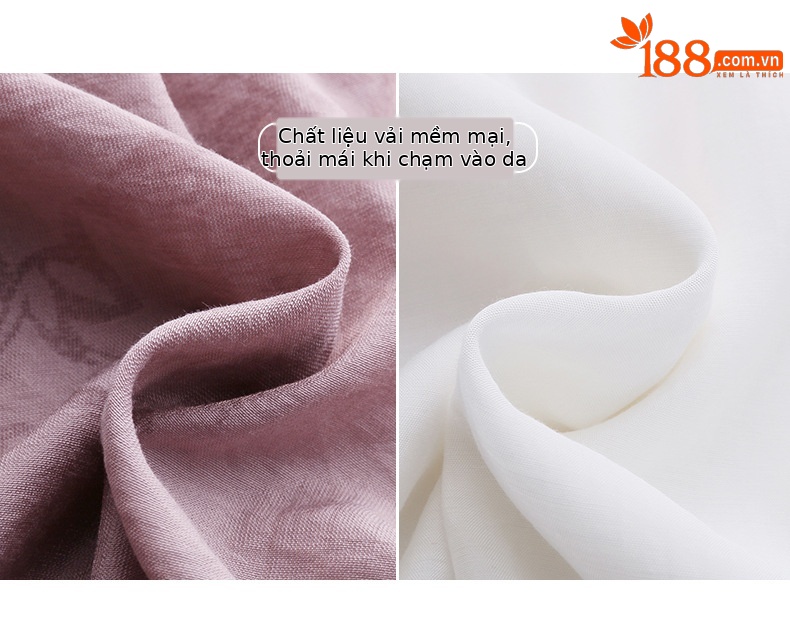 Bộ quần áo hai mảnh nữ mùa hè 2026: áo sơ mi cổ V thêu hoa, quần ống rộng cạp cao — màu tím, màu đỏ chi tiết 7