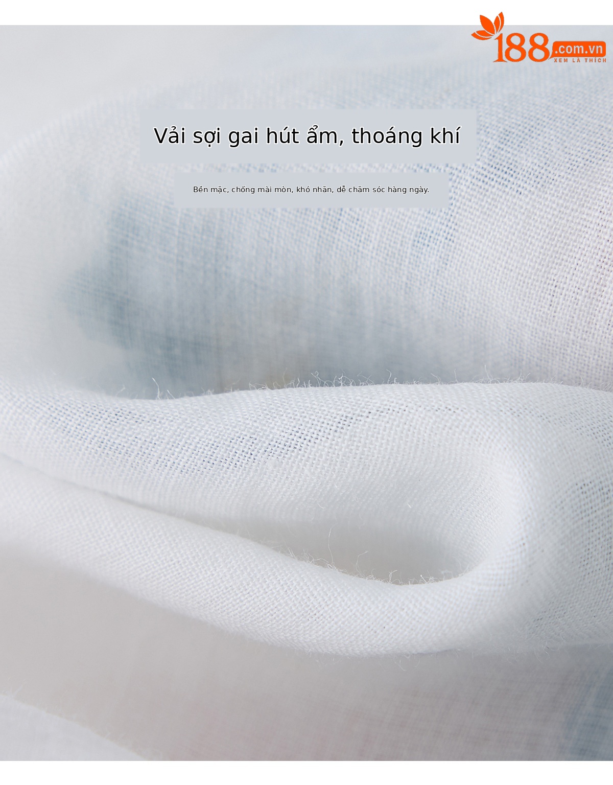 Bộ quần áo hai mảnh nữ chất liệu ramie thêu hoa, áo sơ mi phối quần ống rộng — Màu hồng, màu trắng chi tiết 12
