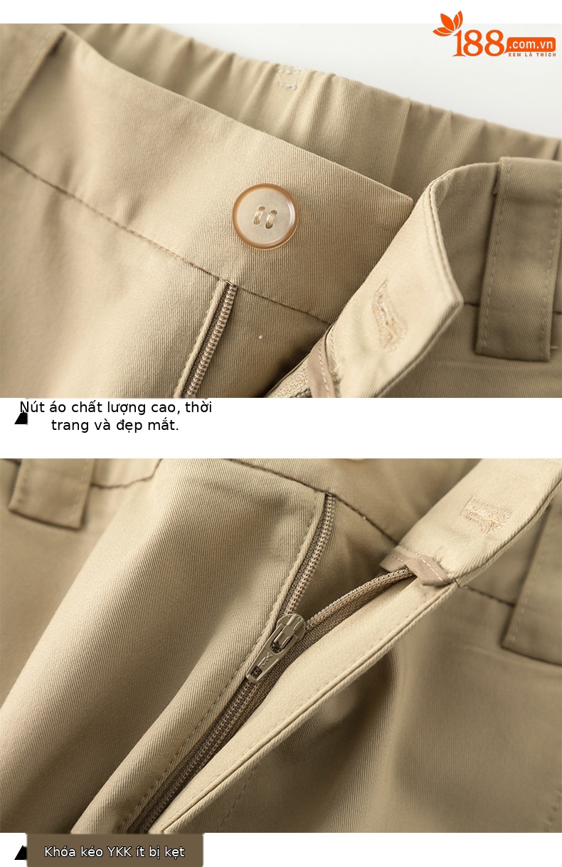 Quần culottes nữ ống rộng cạp cao dáng suông vải modal mềm mại — Xanh lông mòng đen chi tiết 15