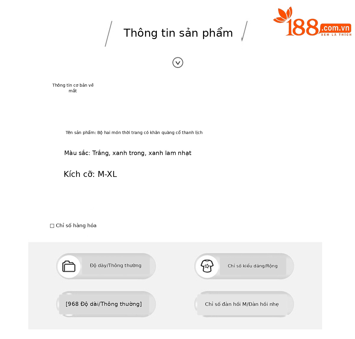Bộ vest nữ không tay kèm khăn lụa và quần ống suông hai mảnh mùa hè 2026 — xanh lam, Xanh lông mòng đen, màu trắng ngà chi tiết 9