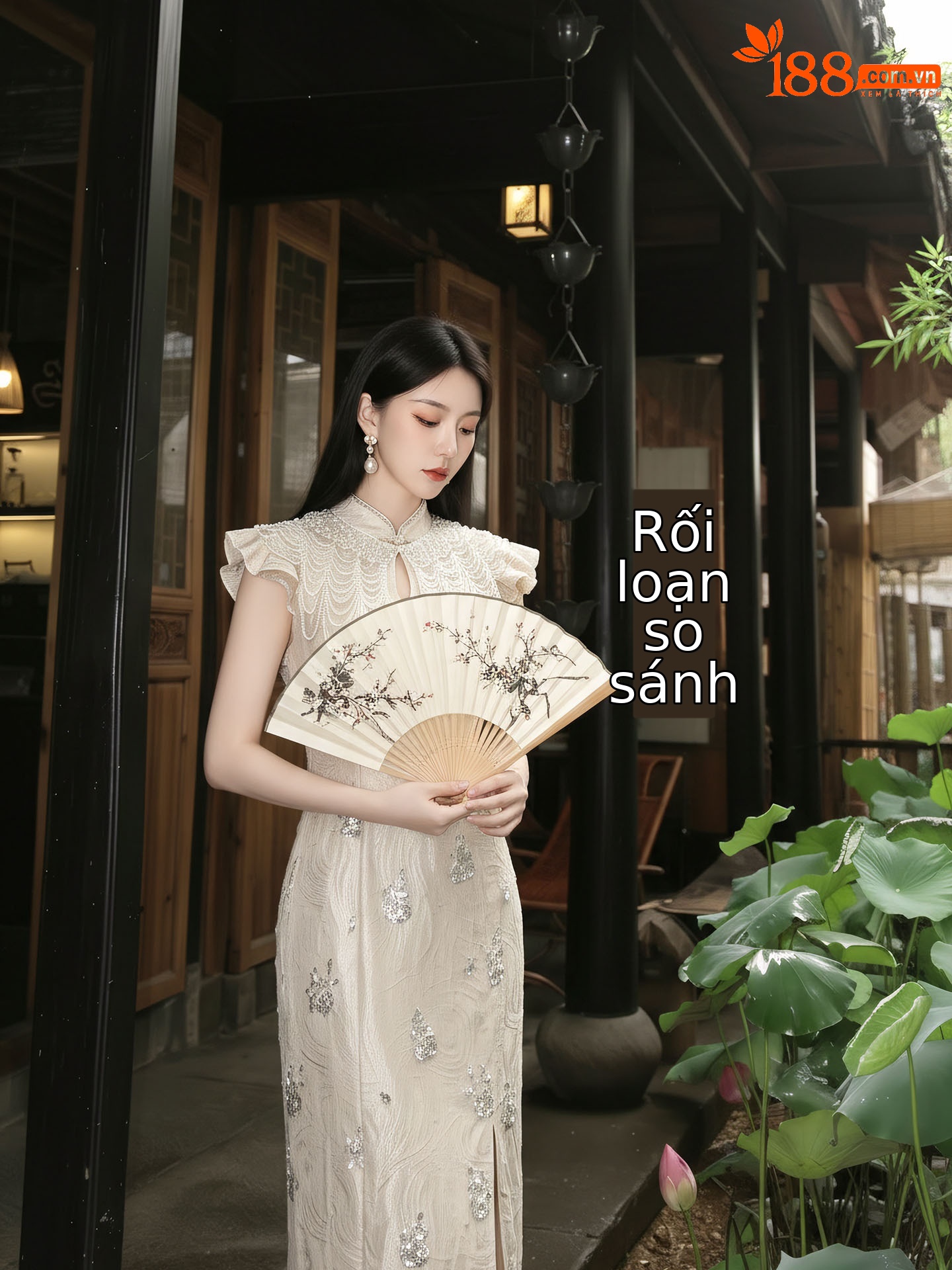 Đầm ôm body nữ phong cách Tân Trung Hoa đính cườm nặng tay thiết kế sườn xám — Xám Hạnh