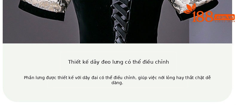Đầm dạ hội maxi nữ thắt eo kiểu công chúa, tay phồng, chất liệu satin cao cấp — Đen vàng chi tiết 4