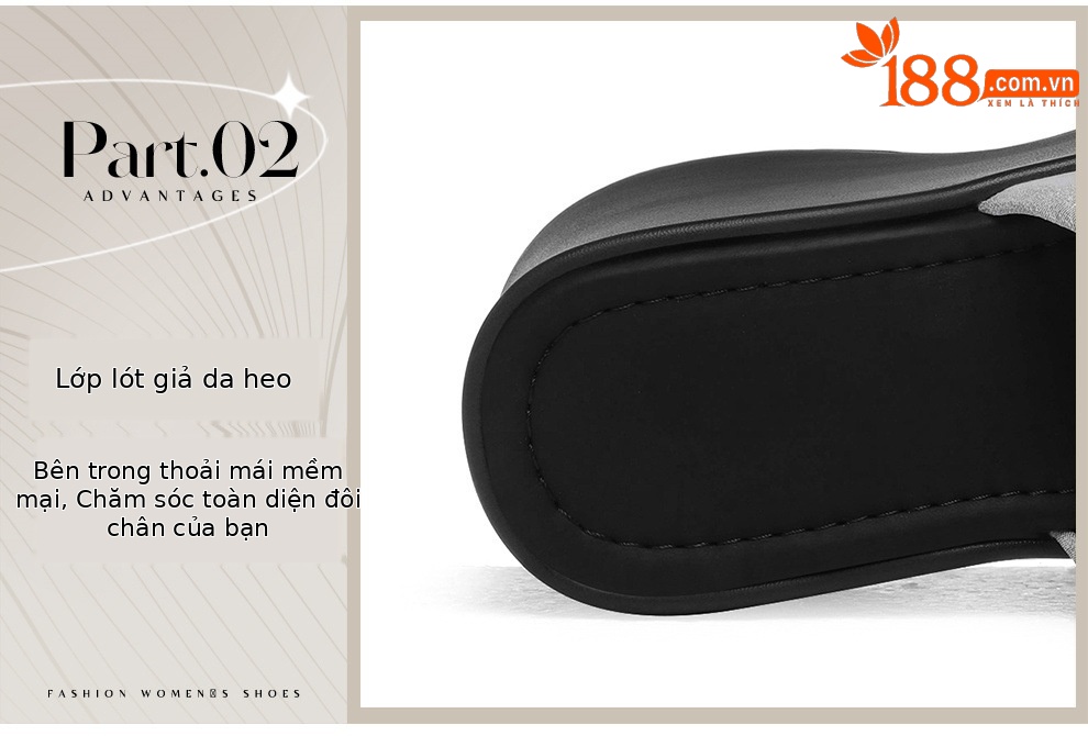 Sandal nữ quai chữ V đơn giản phong cách fairy tăng chiều cao đế dày — 6104 Da đen, 6104 Bạc chi tiết 10