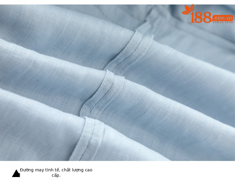 Áo sơ mi nữ linen cổ V thêu hoa tay lỡ rộng — Lời bài hát: Seventeen Sleeves chi tiết 16