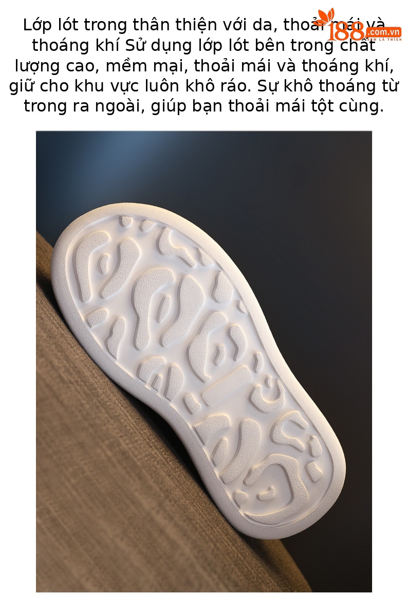 Giày sneaker nữ đế dày tăng chiều cao phong cách thể thao — màu trắng chi tiết 7