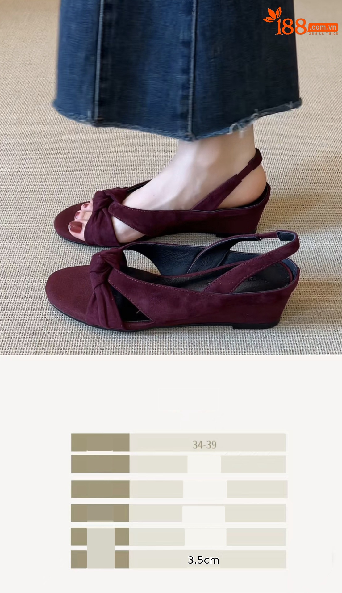 Sandal cao gót nữ hở mũi quai chéo buộc dây, gót 3.5 cm — đen chi tiết 1