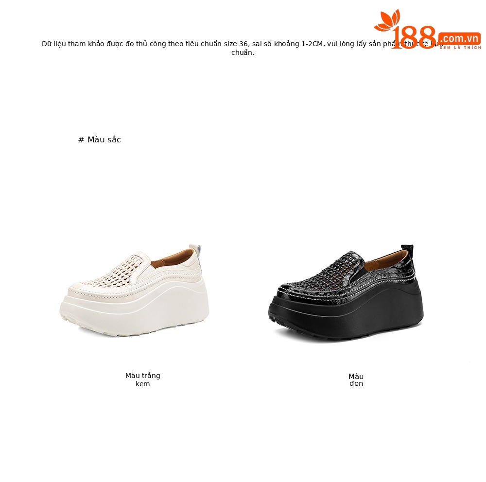 Giày sandal cao gót nữ hở mũi đế dày da thật mũi tròn phong cách lười — màu đen, màu trắng ngà chi tiết 5