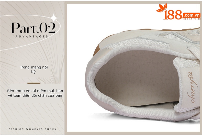 Giày sneaker nữ lưới thoáng khí phong cách cổ điển đế mềm đa năng — 6106 Xám tím, 6106 Màu be chi tiết 10