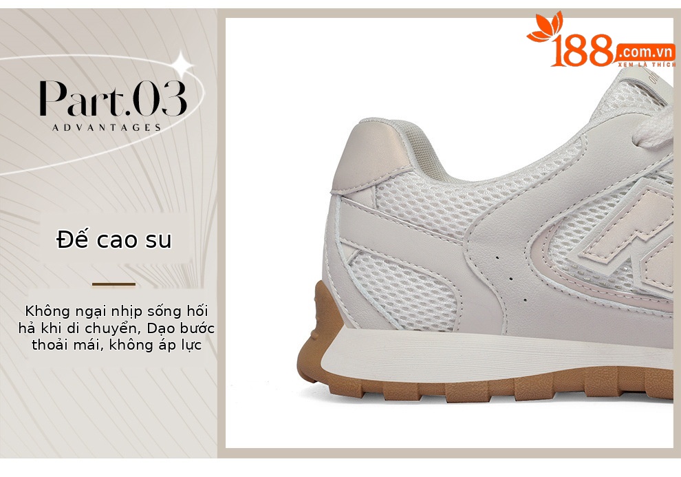 Giày sneaker nữ lưới thoáng khí phong cách cổ điển đế mềm đa năng — 6106 Xám tím, 6106 Màu be chi tiết 11