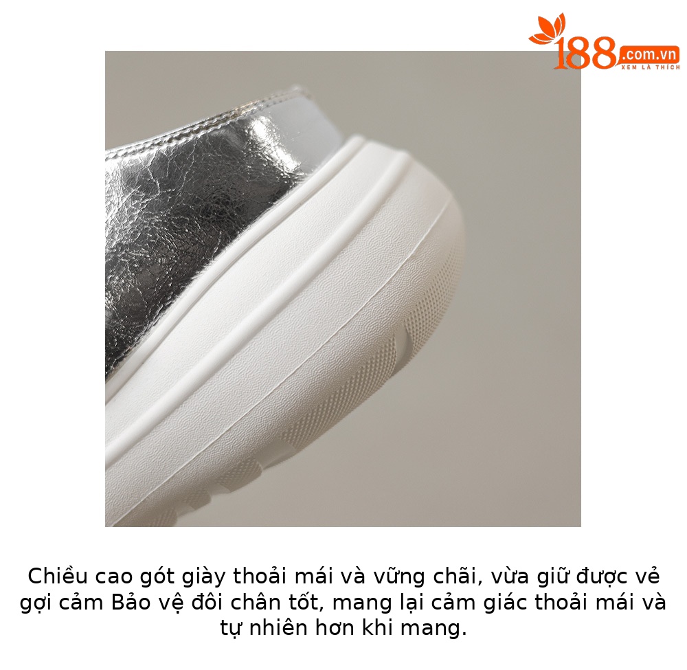 Sandal nữ đế xuồng cao 5 cm mũi vuông đính đá pha lê — màu đen, bạc chi tiết 6