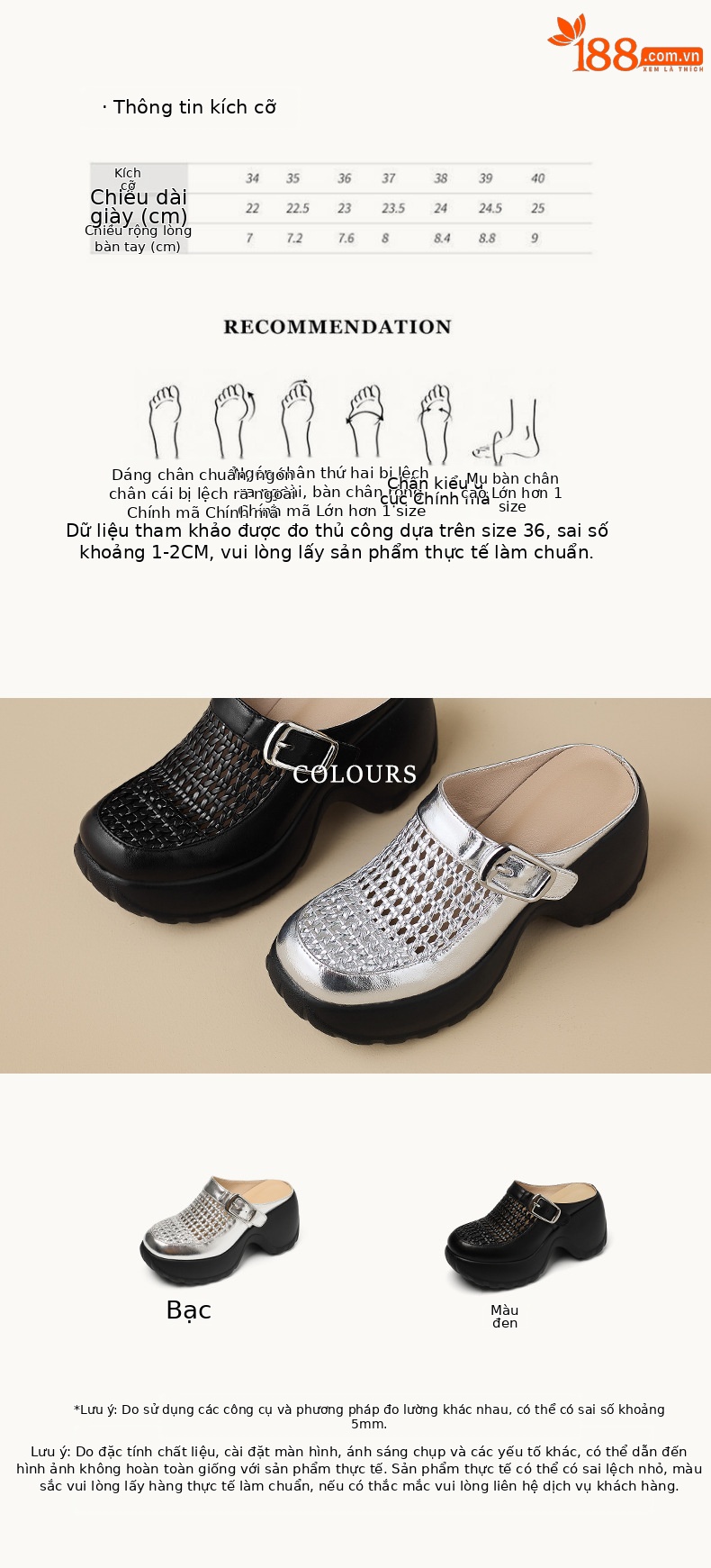 Dép sandal nữ quai chữ V đế dày mũi tròn phong cách Birkenstock — màu đen, bạc chi tiết 3
