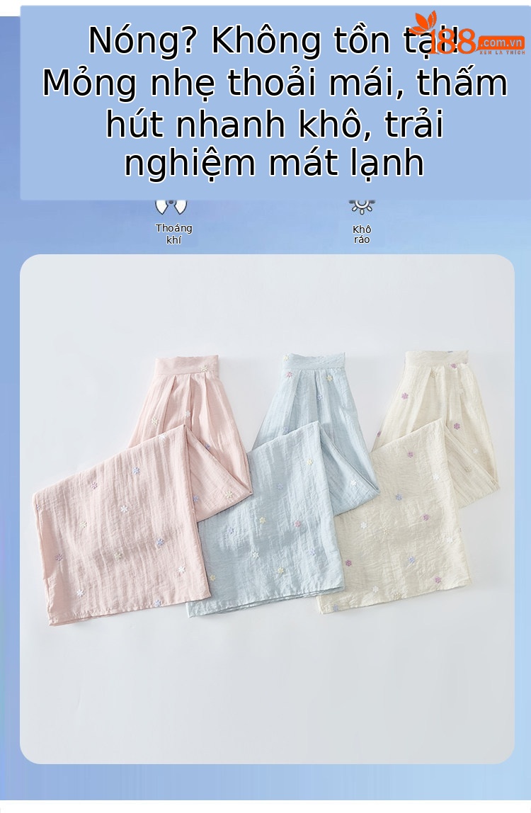 Quần culottes nữ ống rộng cạp cao vải linen phối sợi mát, dáng suông rủ nhẹ — Nhỏ màu hồng chi tiết 22