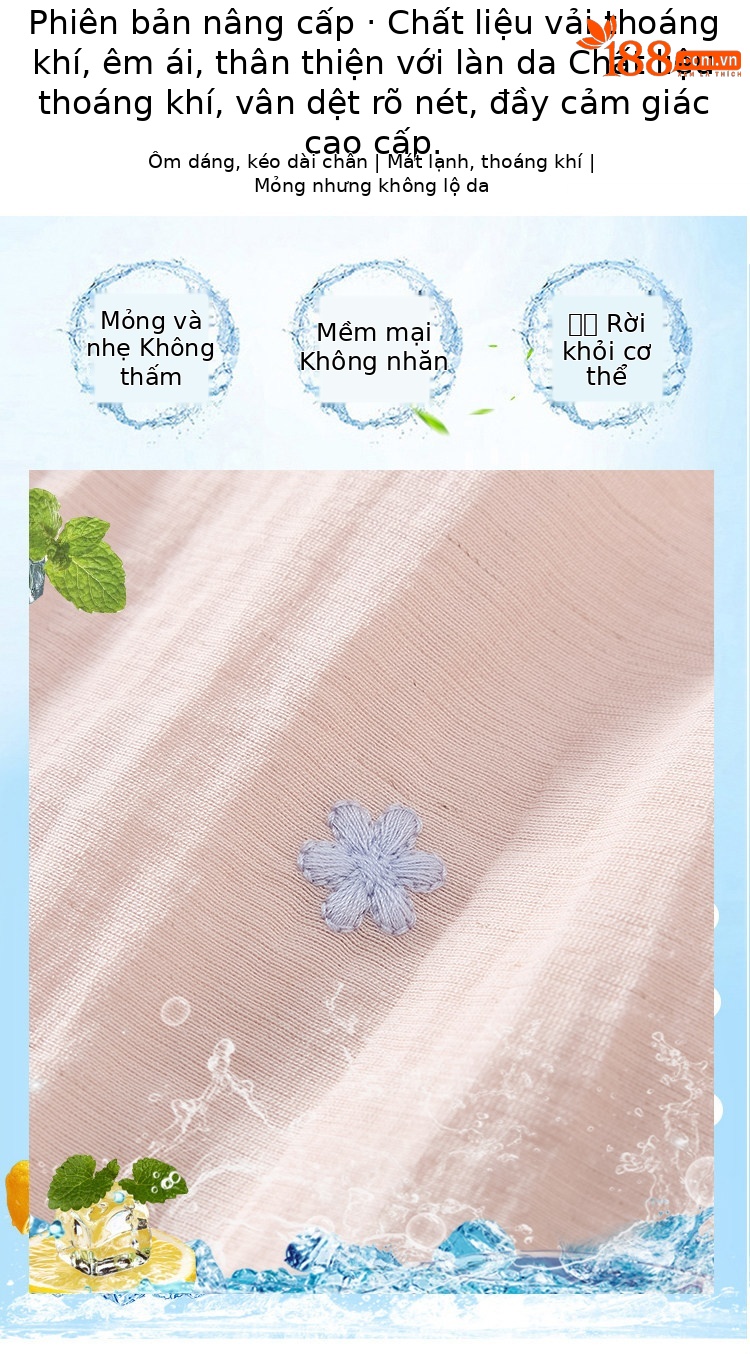 Quần culottes nữ ống rộng cạp cao vải linen phối sợi mát, dáng suông rủ nhẹ — Nhỏ màu hồng chi tiết 5