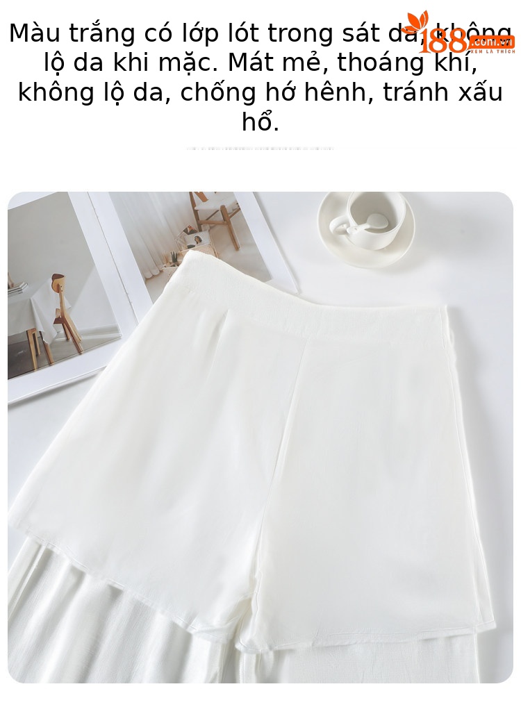 Quần tây nữ ống đứng cạp cao suông rộng dáng dài — Màu đen thông thường chi tiết 12