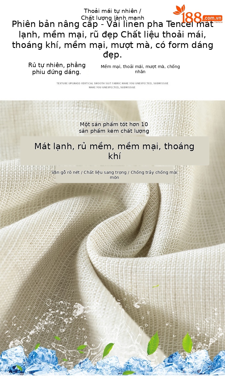 Quần tây nữ ống đứng cạp cao suông rộng dáng dài — Màu đen thông thường chi tiết 14