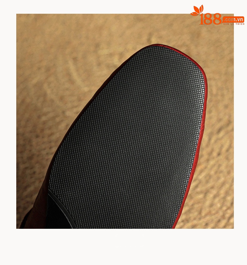 Dép mule nữ da cừu mũi tròn hở gót, gót thấp 4 cm, phong cách thời trang hè — đen chi tiết 20