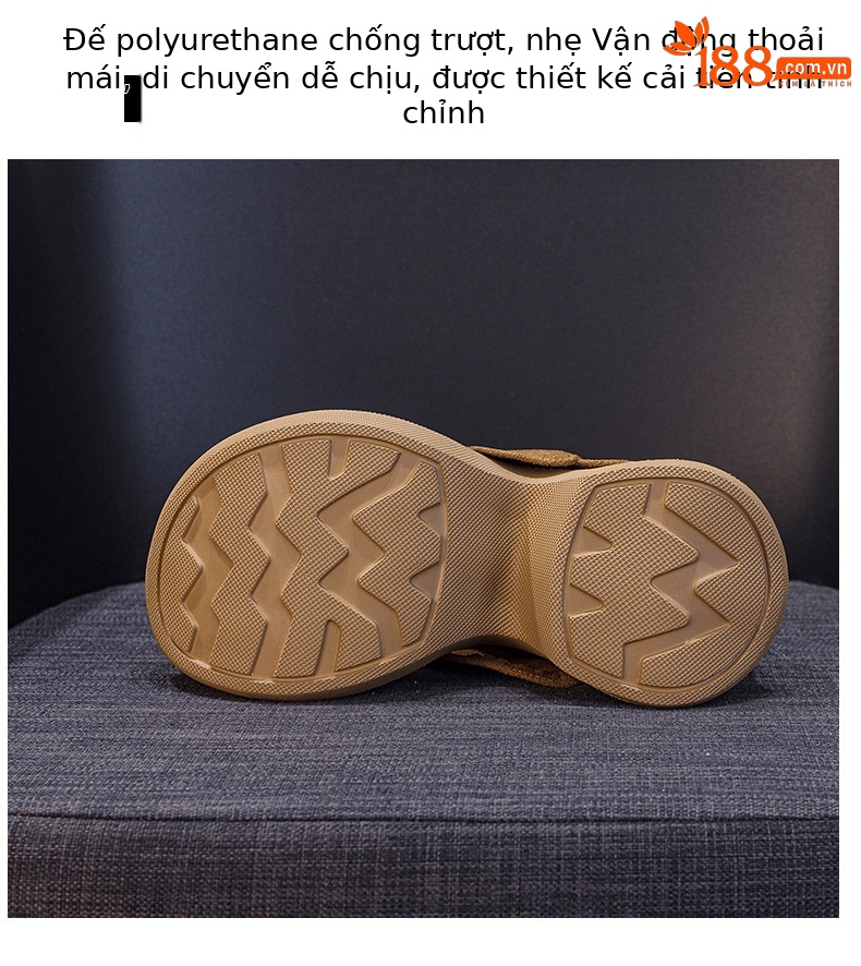 Sandal nữ đế dày hở mũi phong cách La Mã mùa hè 2026 — Nâu caramel 5069-1, Be 5069, Đen 5069-1, Nâu caramel 5069 chi tiết 9