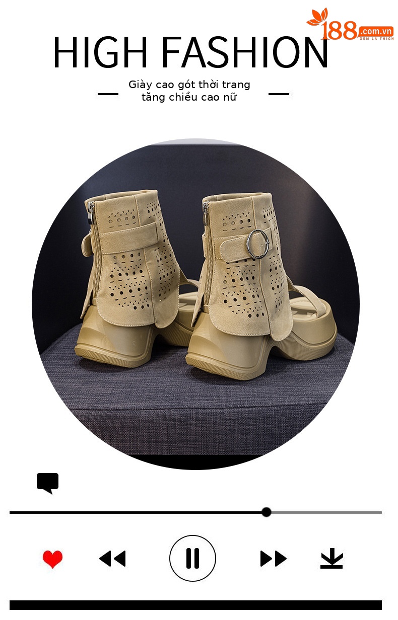 Sandal nữ đế dày hở mũi phong cách La Mã mùa hè 2026 — Nâu caramel 5069-1, Be 5069, Đen 5069-1, Nâu caramel 5069 chi tiết 27