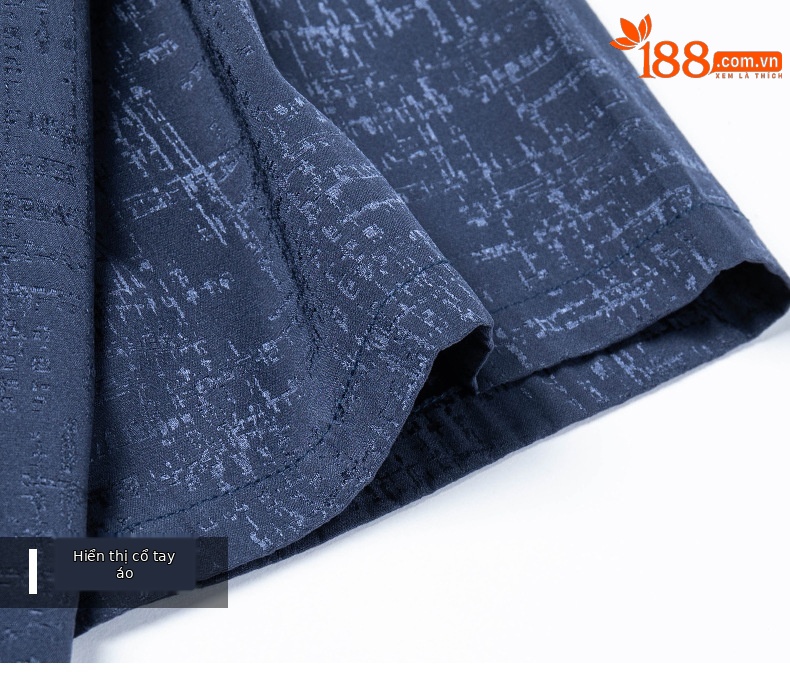 Áo polo nam tay ngắn lụa Mulberry cao cấp cổ bẻ — Xám nhạt 26620 chi tiết 19