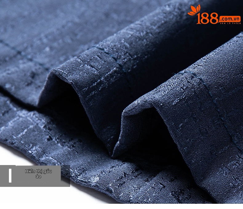 Áo polo nam tay ngắn lụa Mulberry cao cấp cổ bẻ — Xám nhạt 26620 chi tiết 20