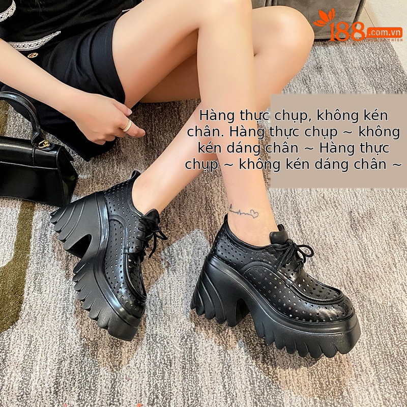 Sandal nữ cao gót đế xuồng da thật hở mũi buộc dây — màu đen, màu hồng, màu trắng ngà, màu vàng