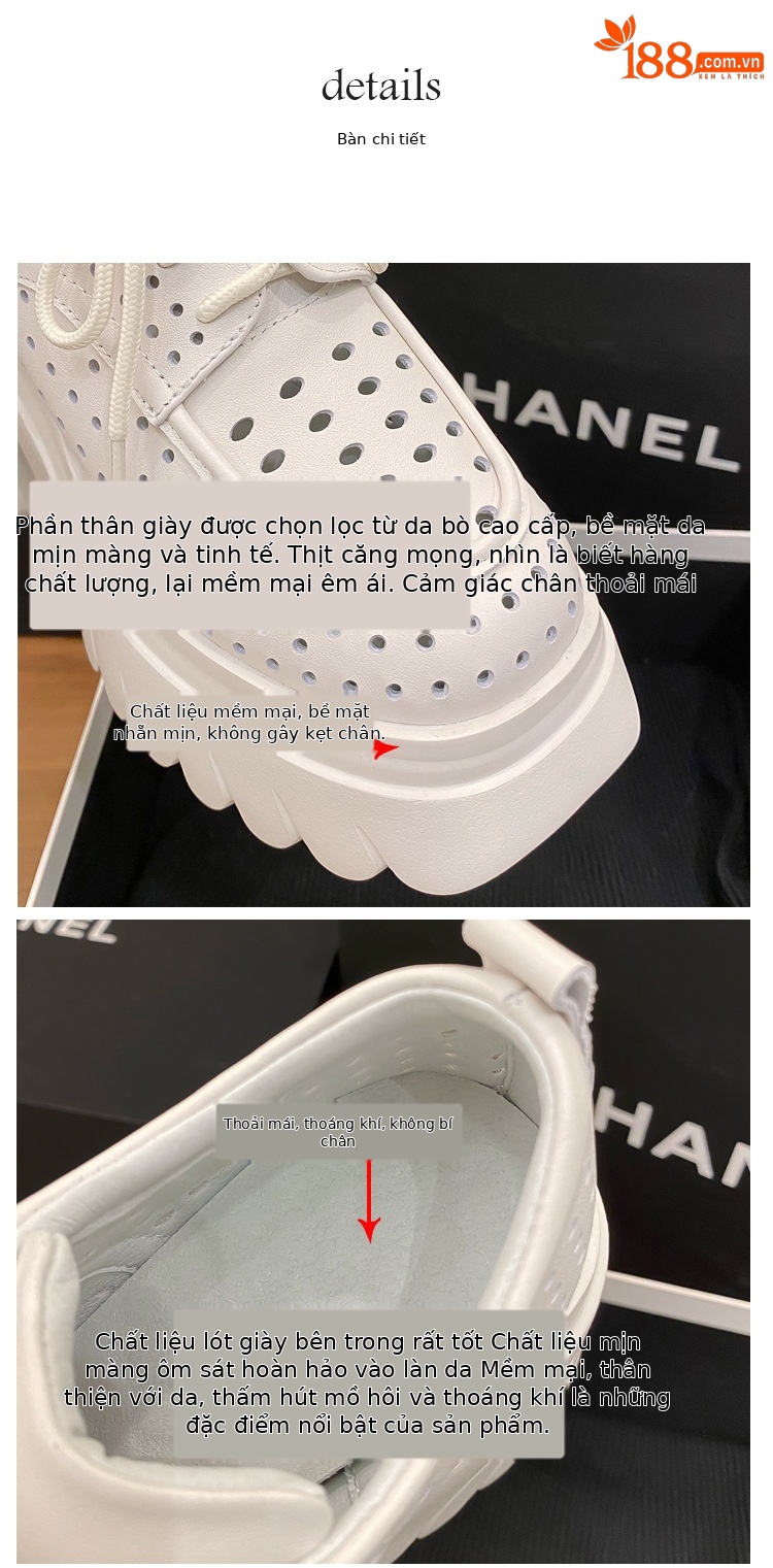 Sandal nữ cao gót đế xuồng da thật hở mũi buộc dây — màu đen, màu hồng, màu trắng ngà, màu vàng chi tiết 3