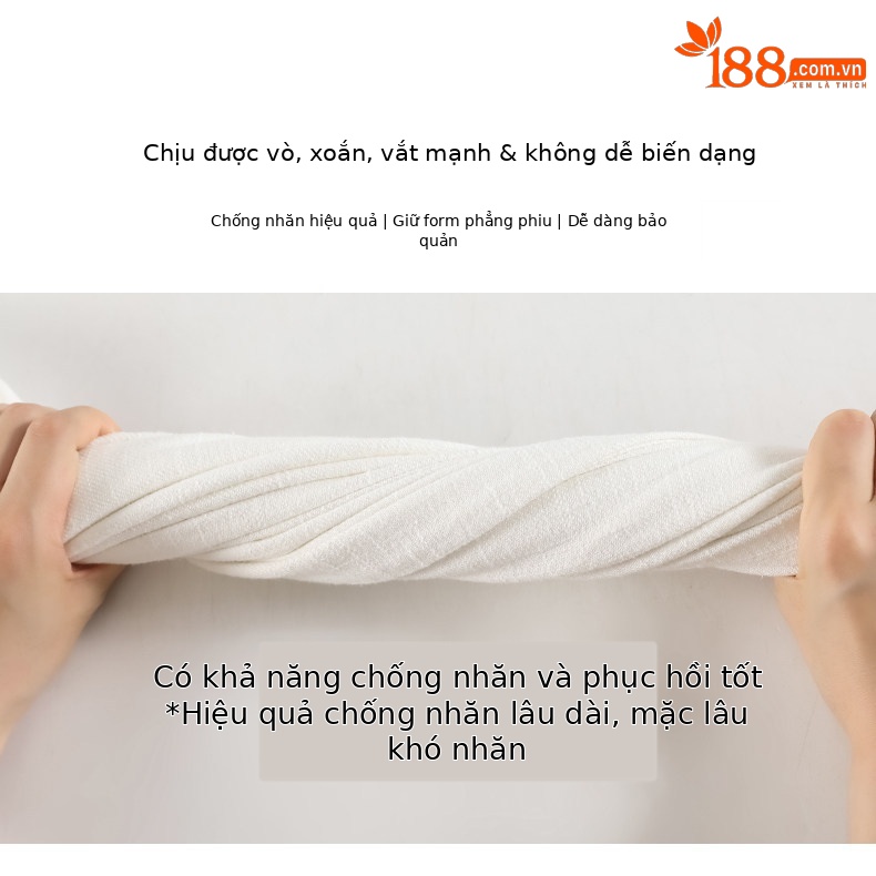 Quần culottes nữ ống rộng cạp cao vải linen phối cotton mềm mại, form suông rộng thoải mái — Trắng Extended chi tiết 27