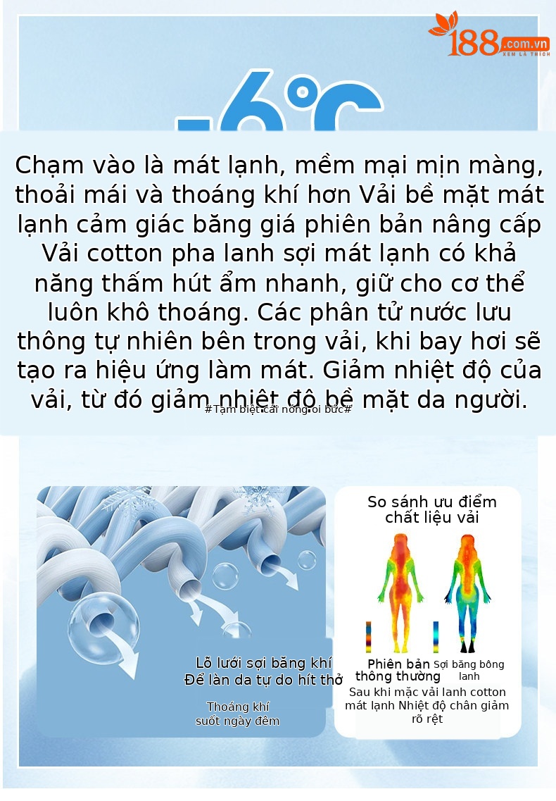 Quần culottes nữ ống rộng cạp cao vải linen phối cotton mềm mại, form suông rộng thoải mái — Trắng Extended chi tiết 4