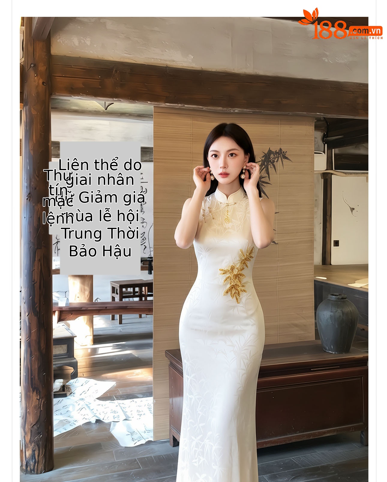 Đầm maxi thắt eo phong cách tân cổ điển họa tiết hoa văn nổi — màu mơ chi tiết 8