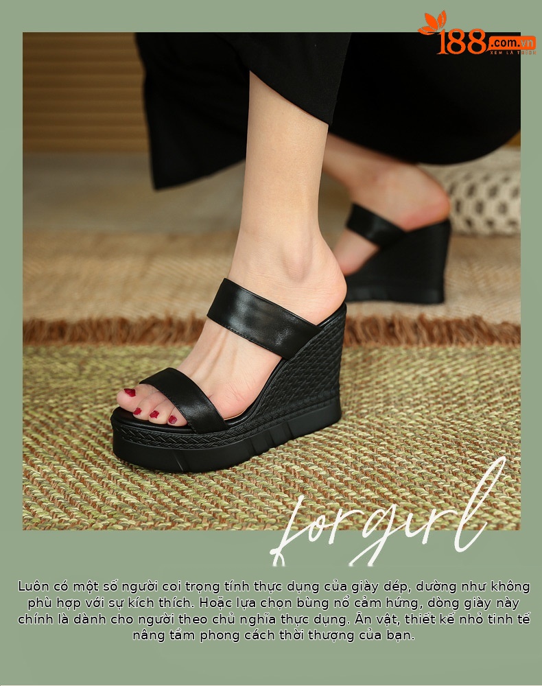 Sandal cao gót nữ hở mũi đế dày 10 cm, phong cách mới mùa xuân hè — đen chi tiết 1
