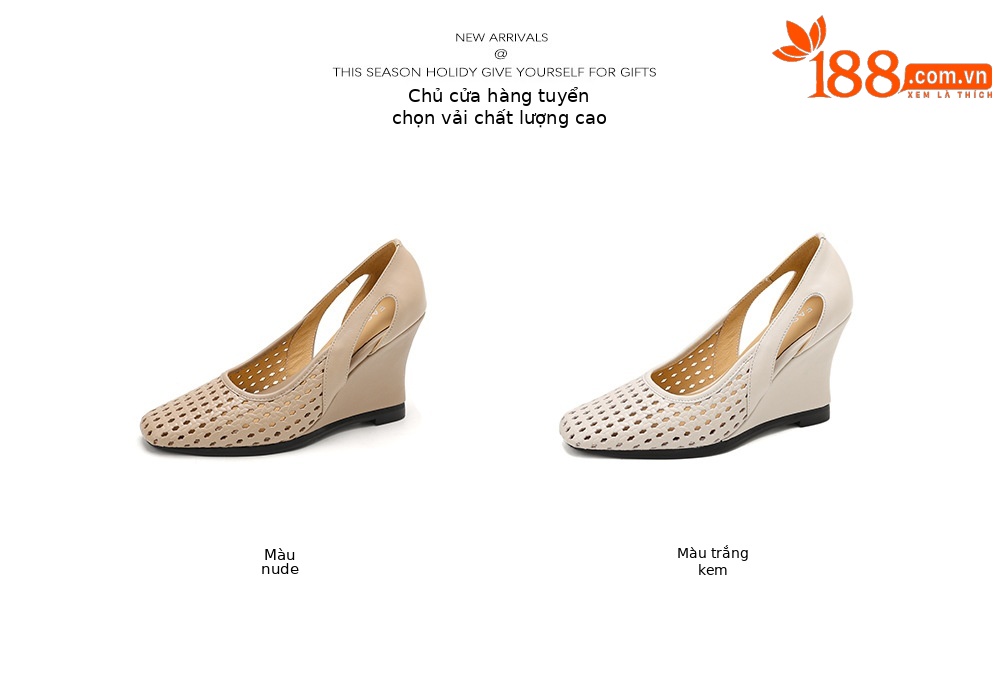 Sandal nữ mũi vuông hở mũi gót xuồng 5 cm – phong cách Pháp — màu trắng ngà, màu mơ chi tiết 4