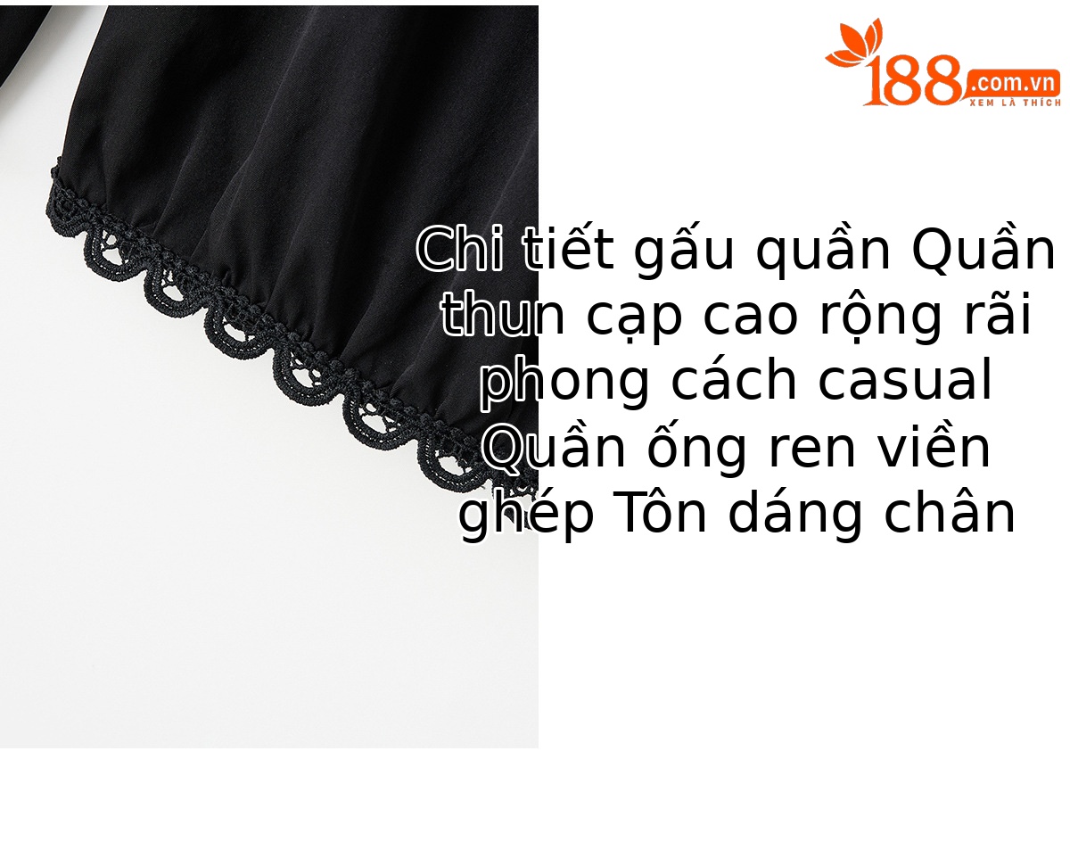 Bộ quần áo nữ mùa hè 2026 áo thun rộng phối quần ống rộng cạp cao hai mảnh — màu đen chi tiết 8