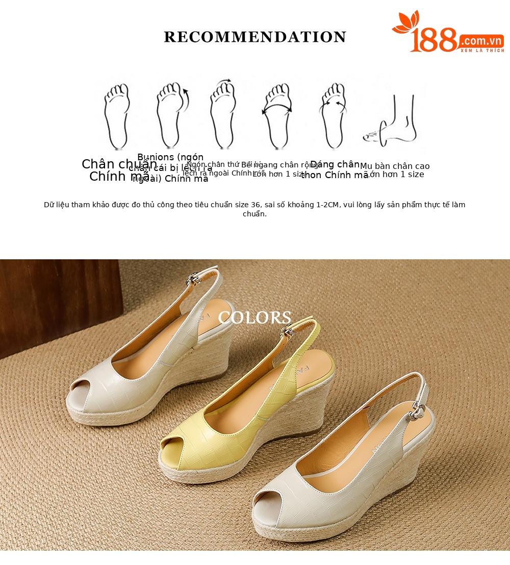 Sandal cao gót nữ hở mũi quai ngang đế xuồng đan rơm — màu trắng ngà, màu vàng chi tiết 3