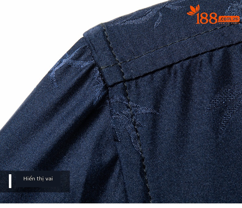 Áo sơ mi nam ngắn tay lụa satin cao cấp, phong cách công sở — Da đen26618 chi tiết 18