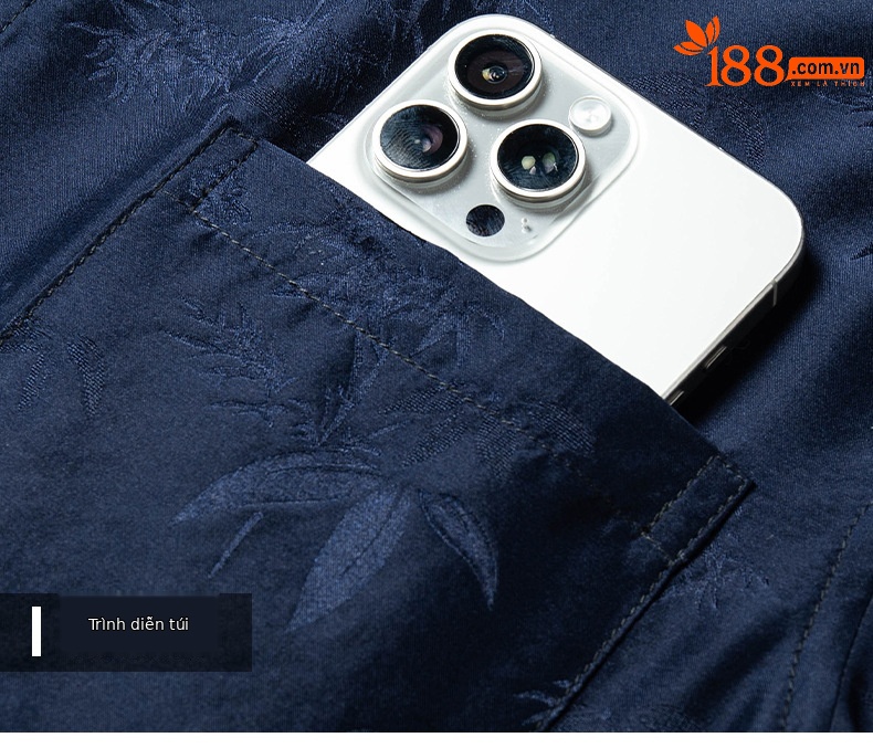 Áo sơ mi nam ngắn tay lụa satin cao cấp, phong cách công sở — Da đen26618 chi tiết 22