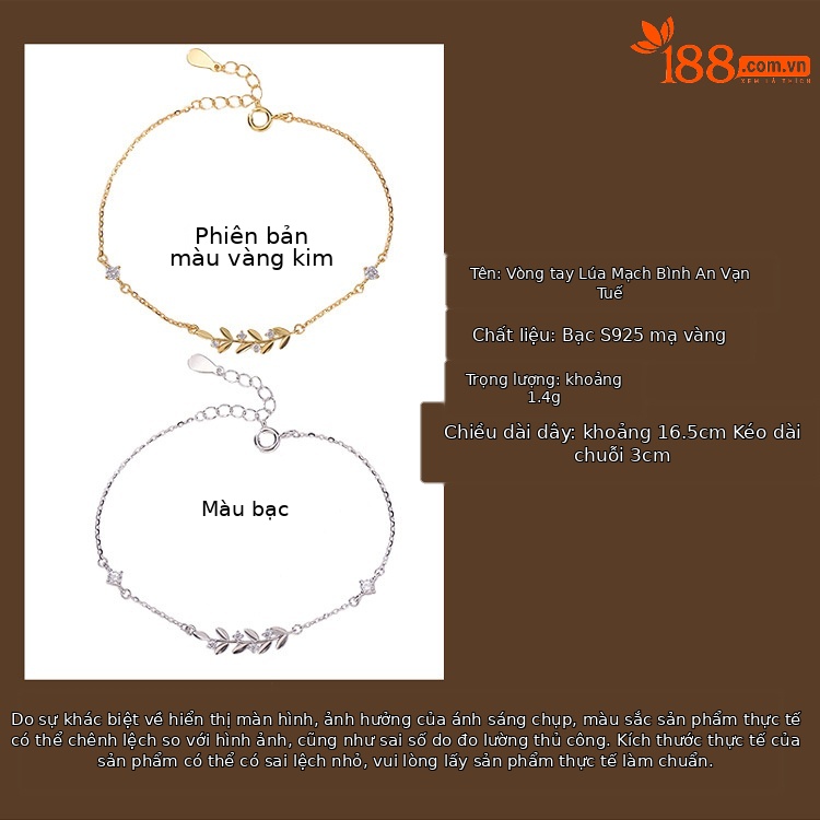 Lắc tay nữ bạc S925 kiểu xích mảnh sang trọng — Loại bạc chi tiết 3