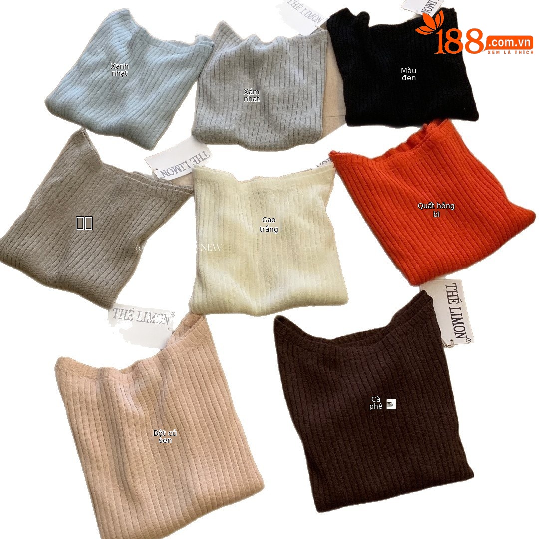 Áo thun nữ cổ tròn basic tay ngắn phong cách Hàn Quốc — Cà phê, màu đen, Bột củ sen, trắng ngà