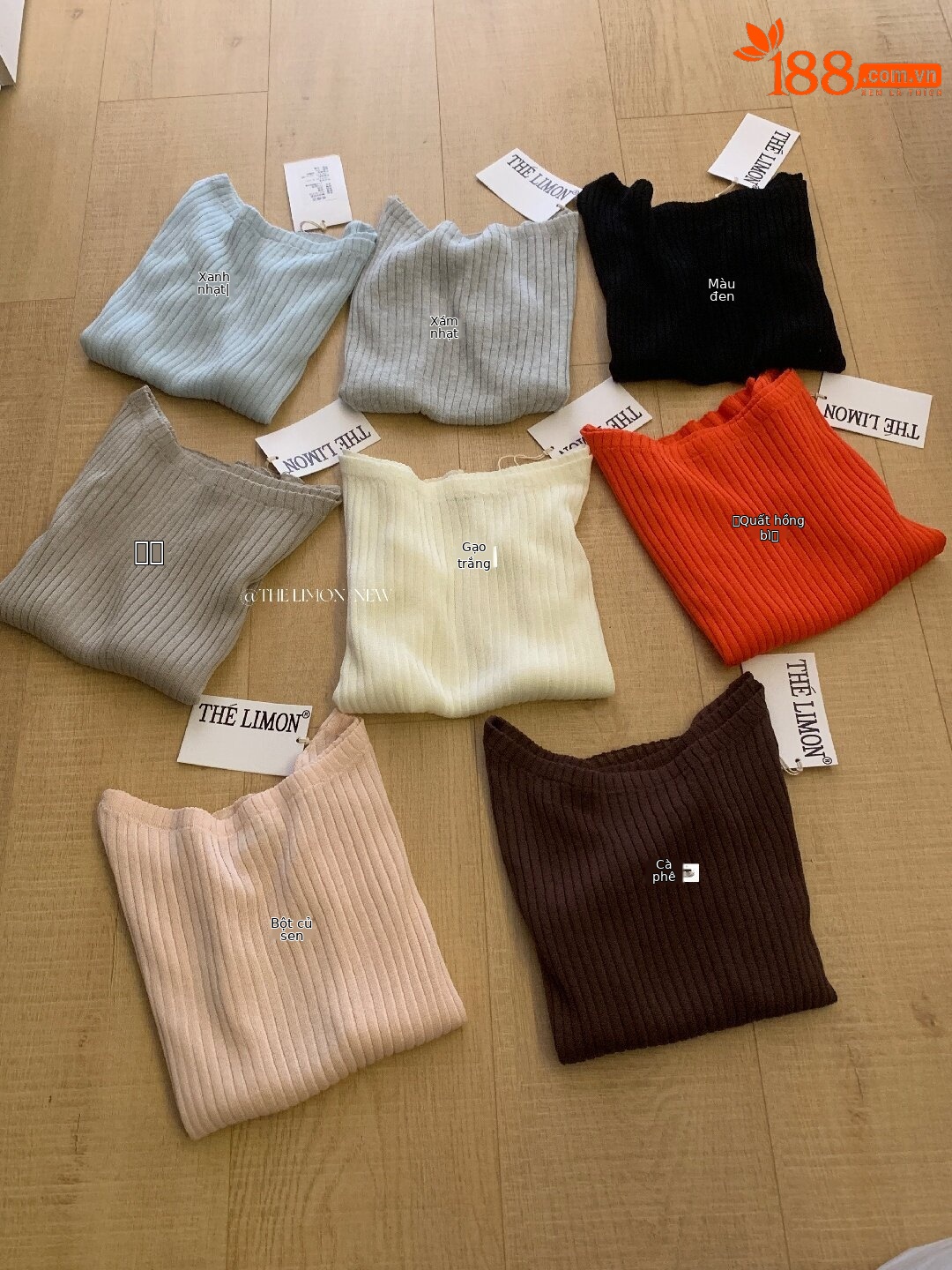 Áo thun nữ cổ tròn basic tay ngắn phong cách Hàn Quốc — Cà phê, màu đen, Bột củ sen, trắng ngà chi tiết 2