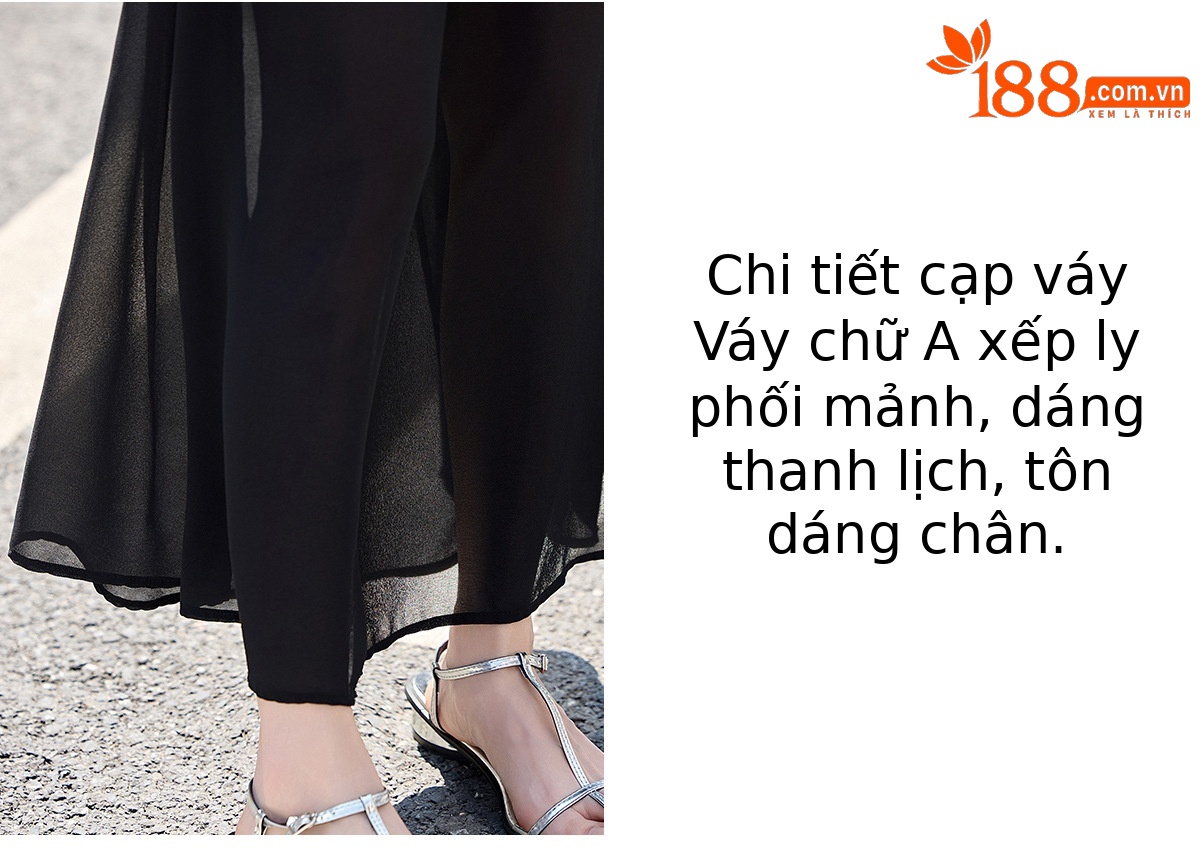 Set áo sơ mi chấm bi + chân váy midi suông rộng thiết kế thanh lịch 2026 — Màu ảnh chi tiết 8