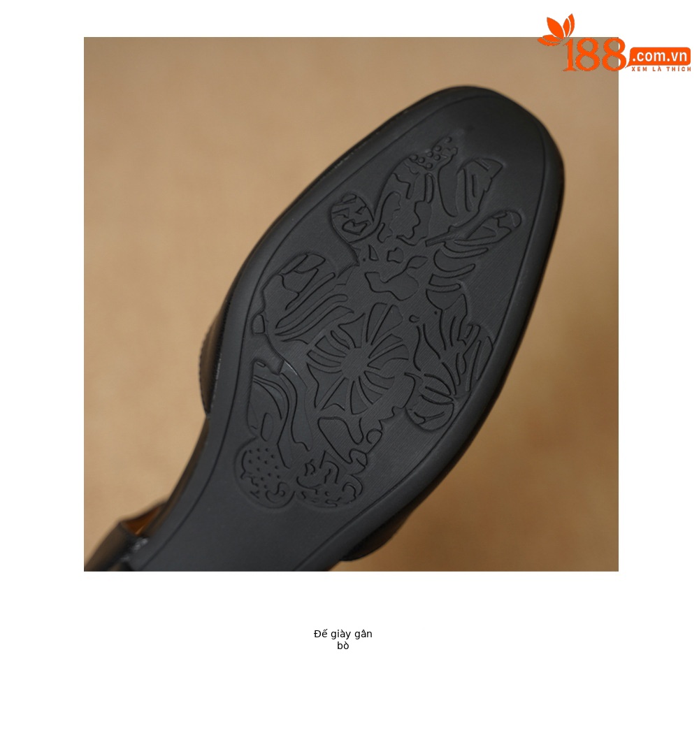 Sandal nữ cao gót mũi nhọn quai chữ T da cừu, gót 5 cm — đen chi tiết 19