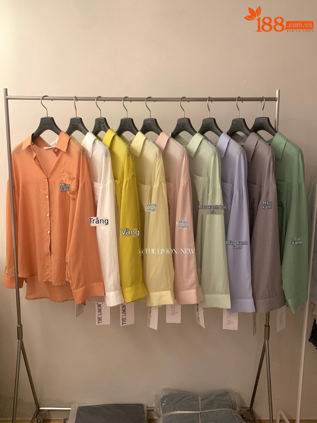 Áo sơ mi nữ tay dài chất liệu tencel phong cách lười biếng ấm áp — Vàng nhạt, xanh lam, Xanh lá cây nhạtcolor, màu hồng chi tiết 57