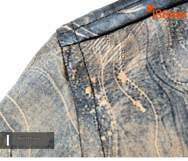 Áo sơ mi nam ngắn tay lụa Mulberry Silk rộng rãi mùa hè — Xám 26625 chi tiết 13